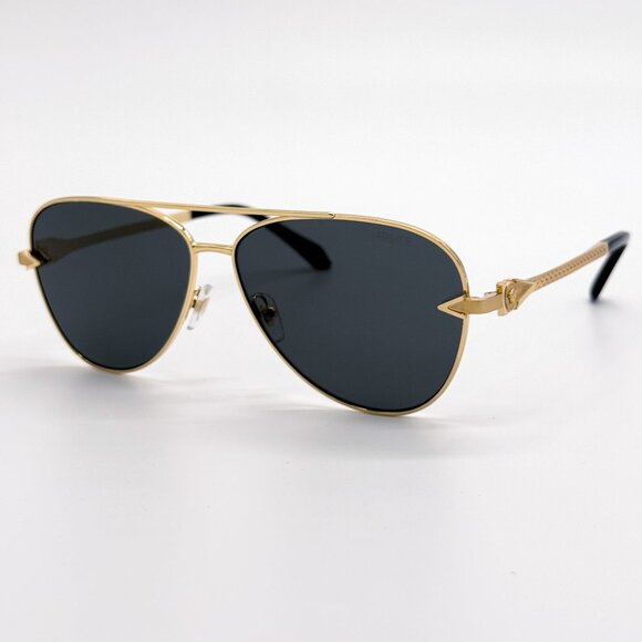 NEW VE2283 1002/87 VERSACE GOLD GREY AVIATOR SUNGLASSES VERSACE VE2283 100287 - Picture 2 of 10